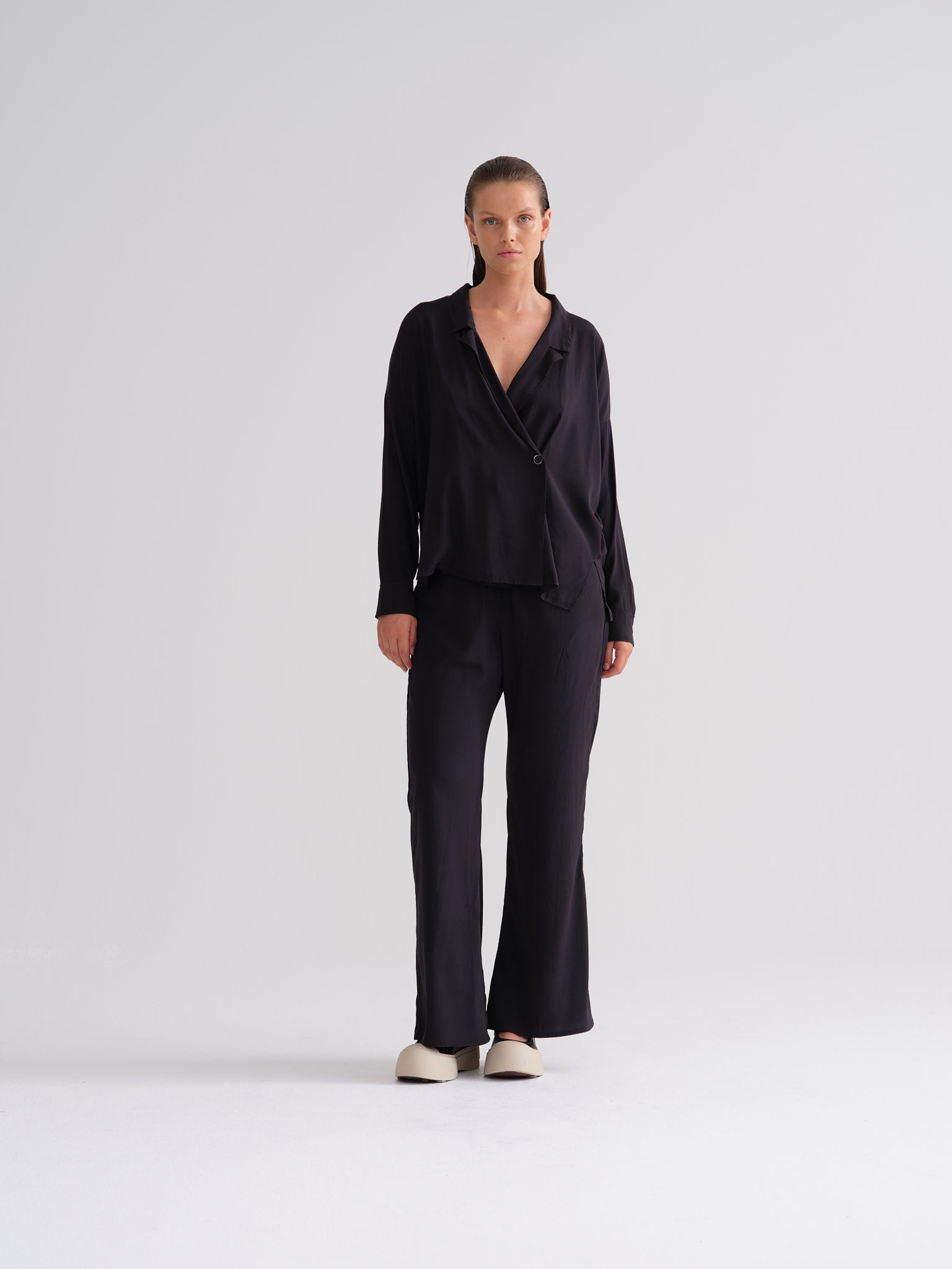 Silk Satin Flair Pants