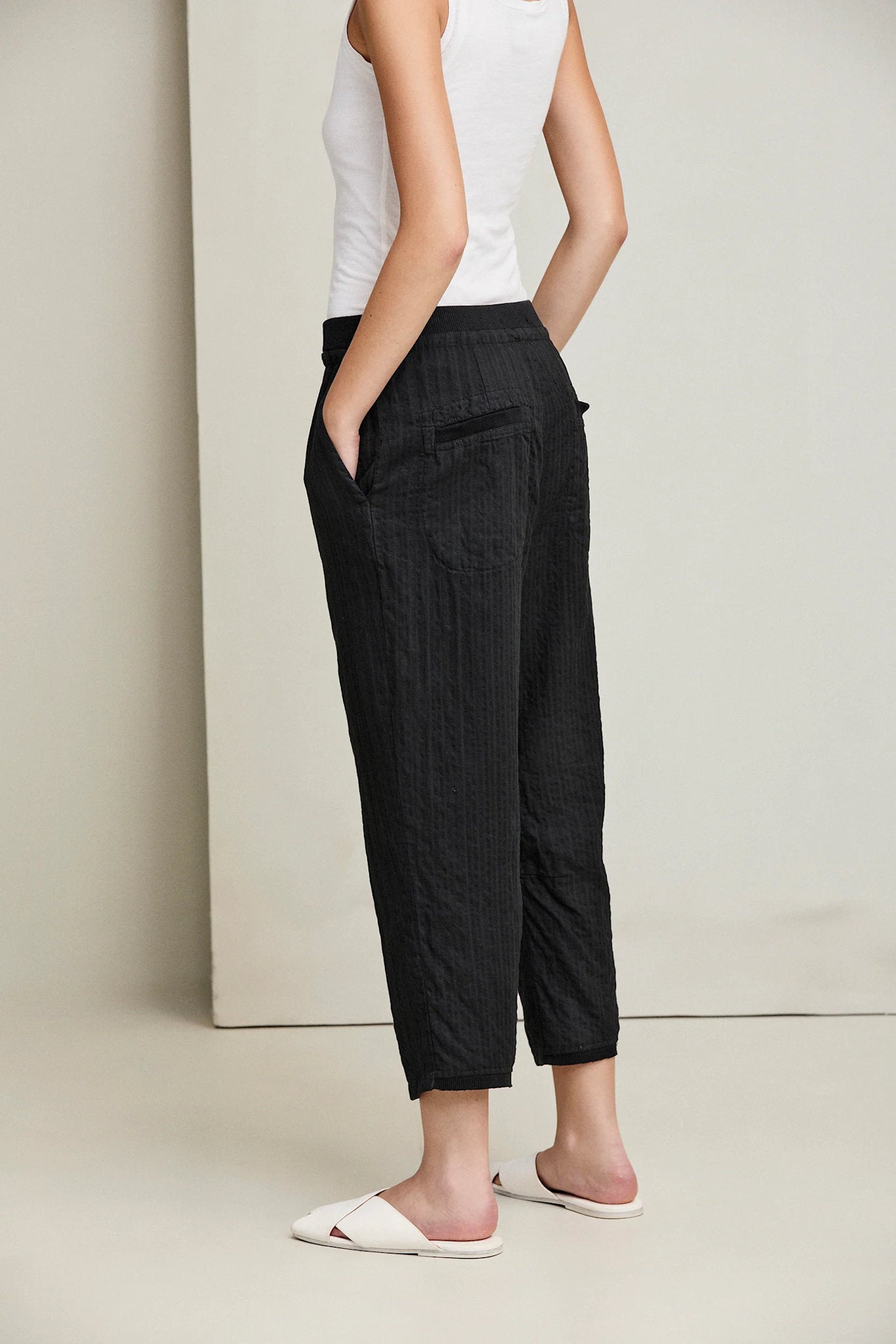 Crinkled Stripe Pants