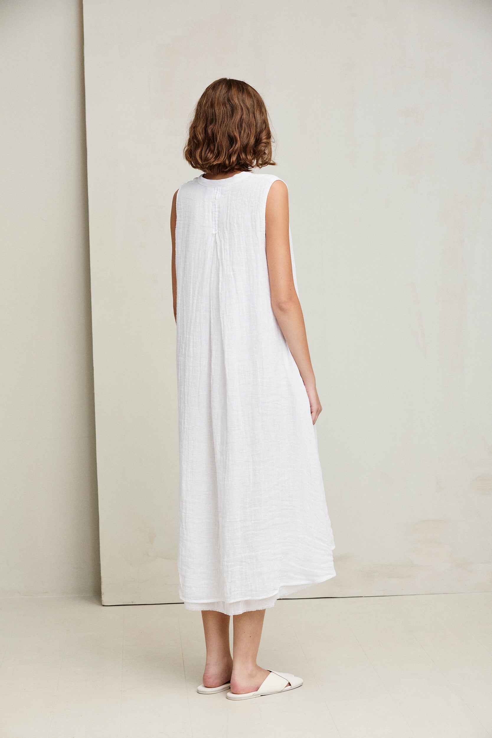 Linen Gauze Sleeveless Dress