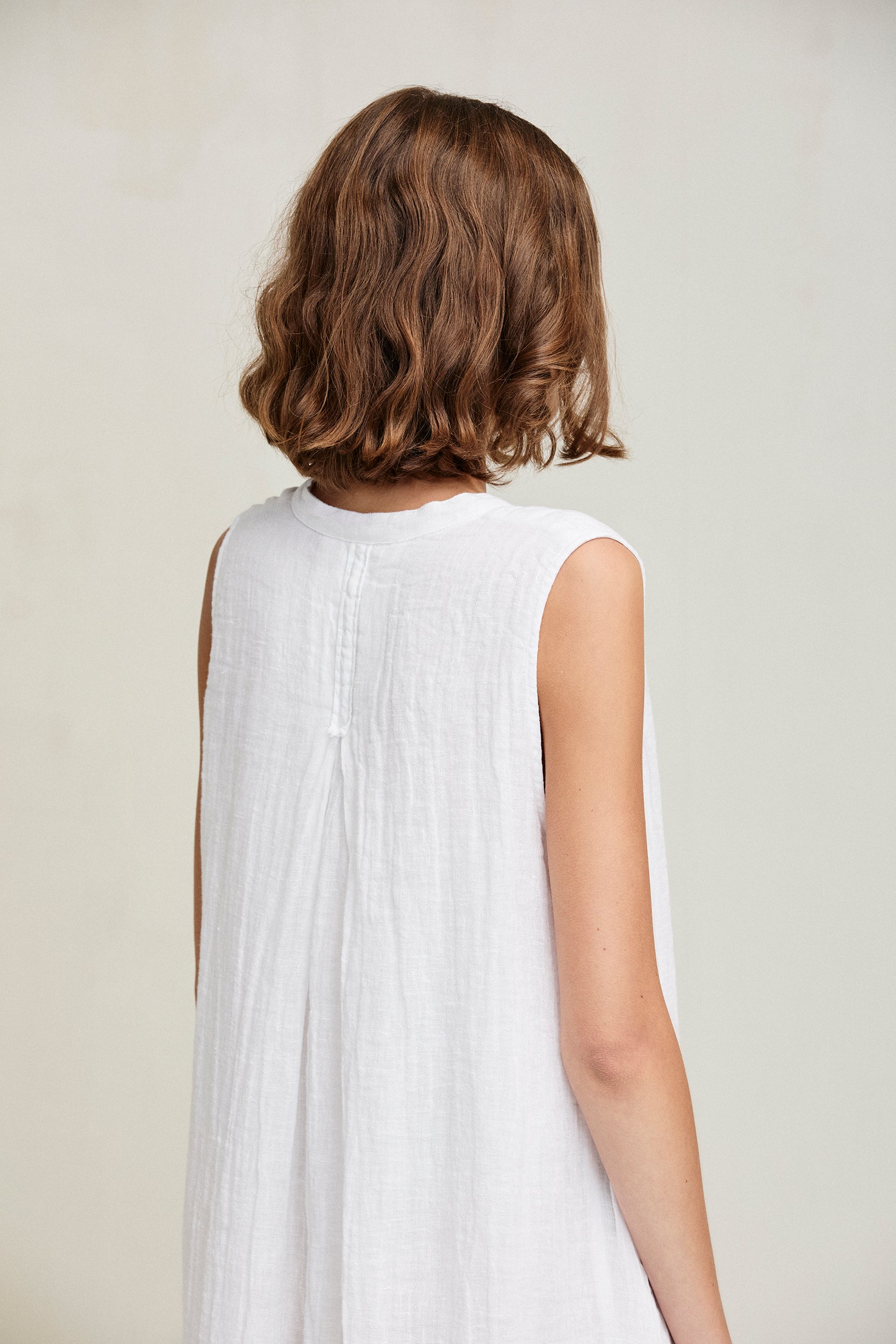 Linen Gauze Sleeveless Dress