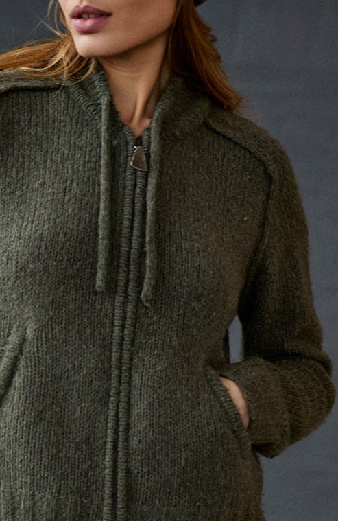 Cashmere Blend Zip Cardigan