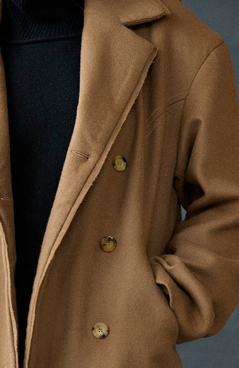 Cashmere Blend Short Coat