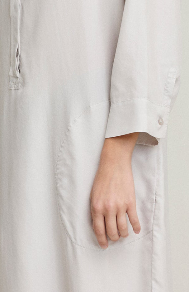Silk Habotai Shirt Dress
