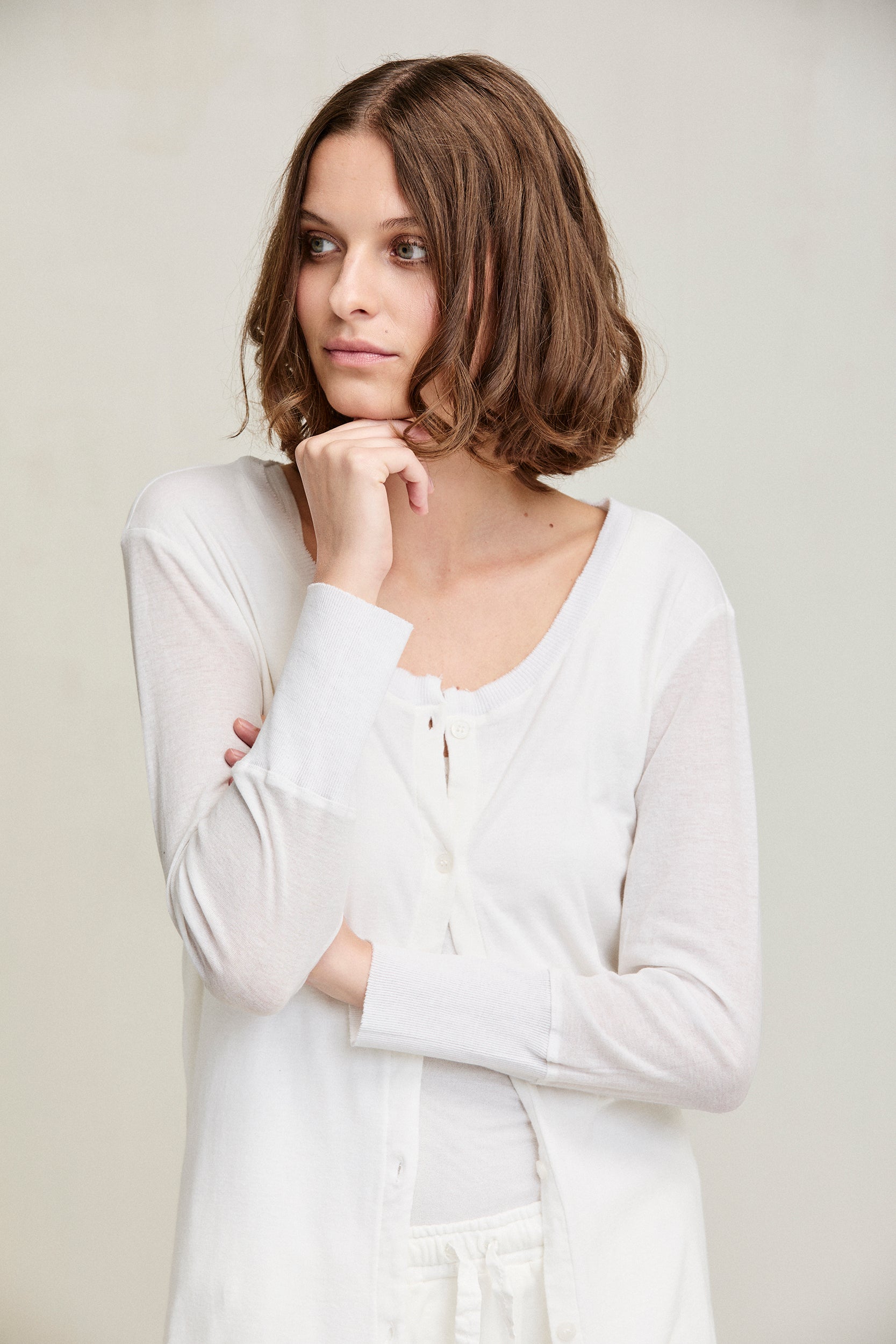 Doppio Crepe Cardigan