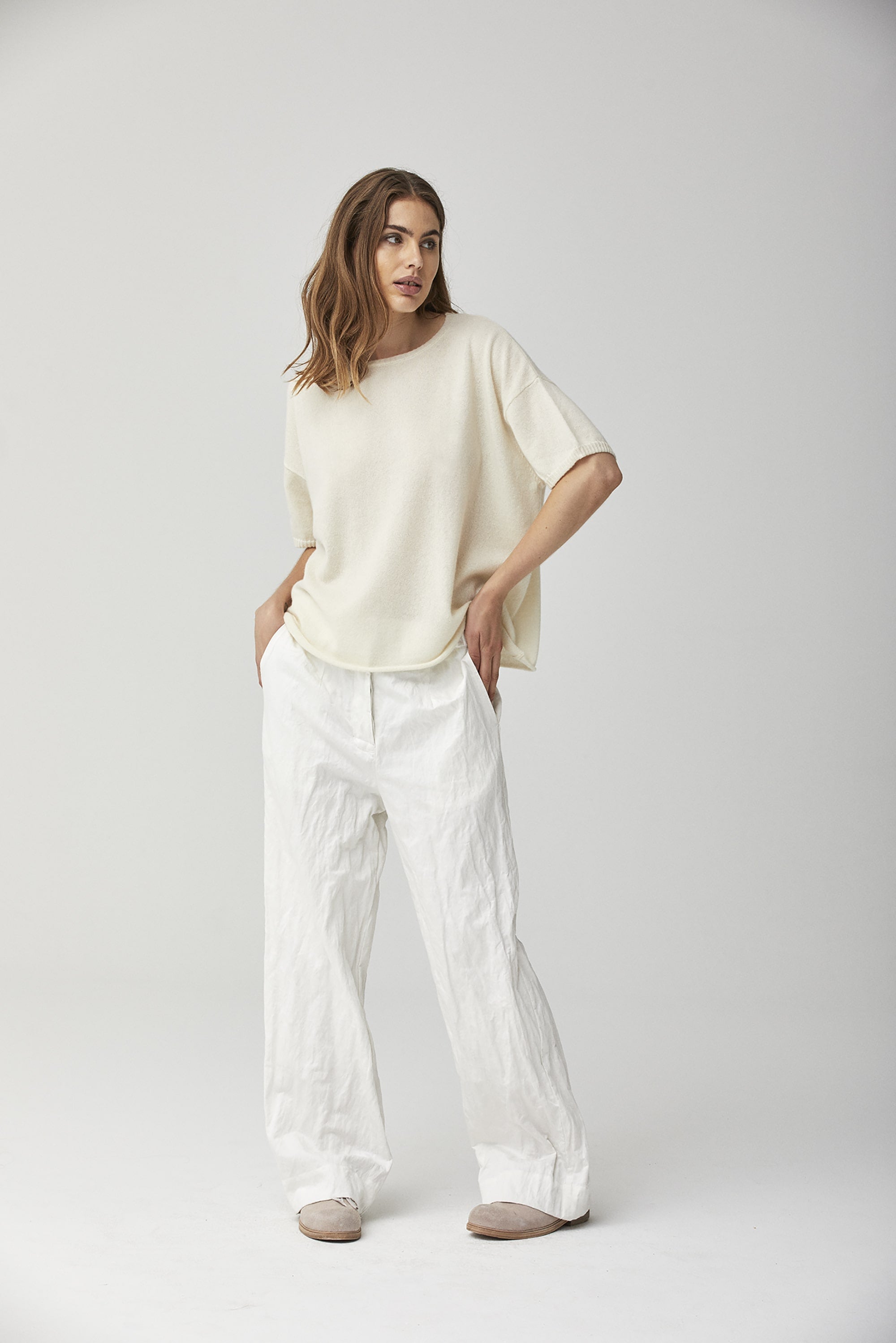 Cotton Crinkled Pants