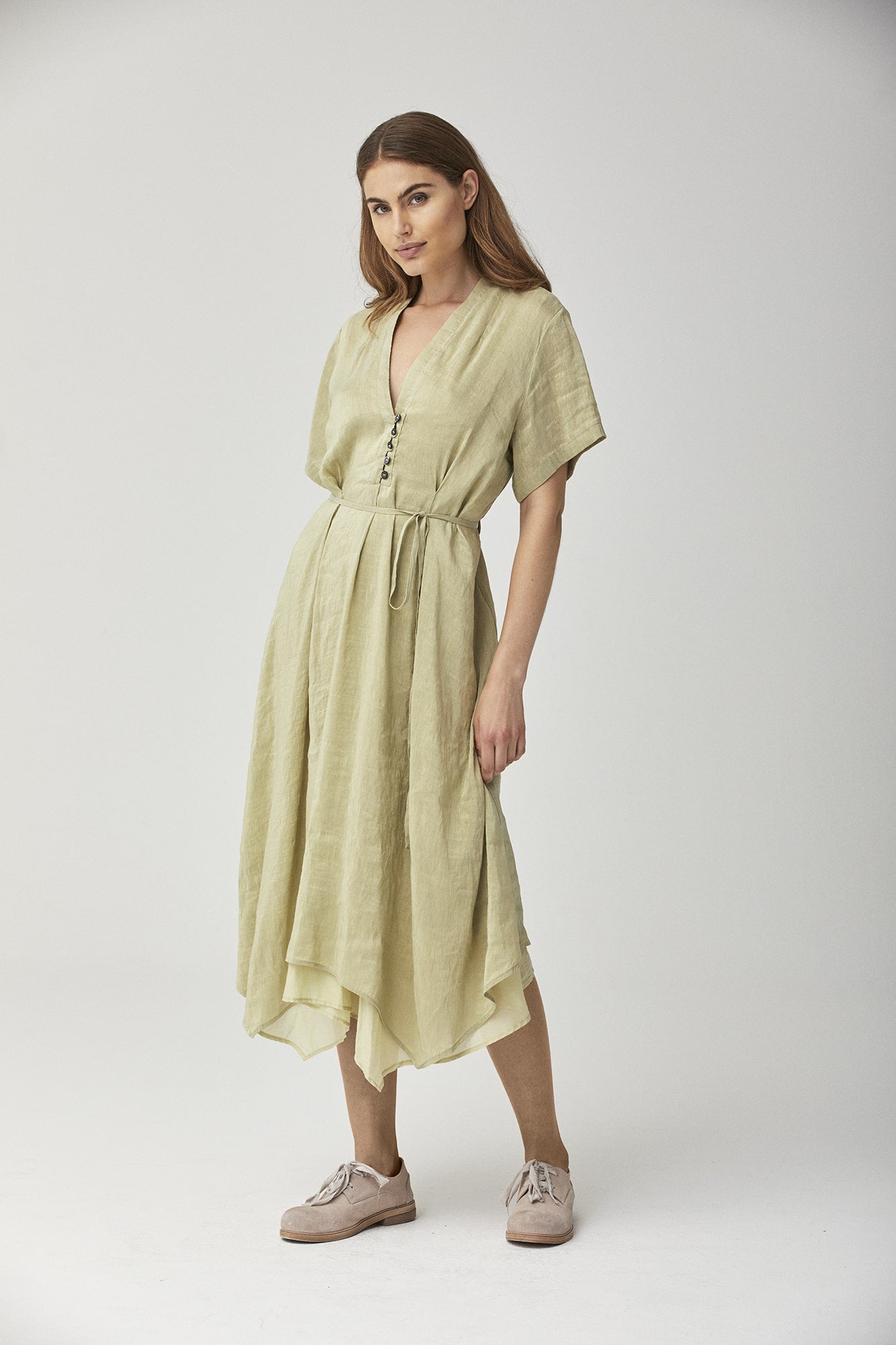 Linen Silk Dress