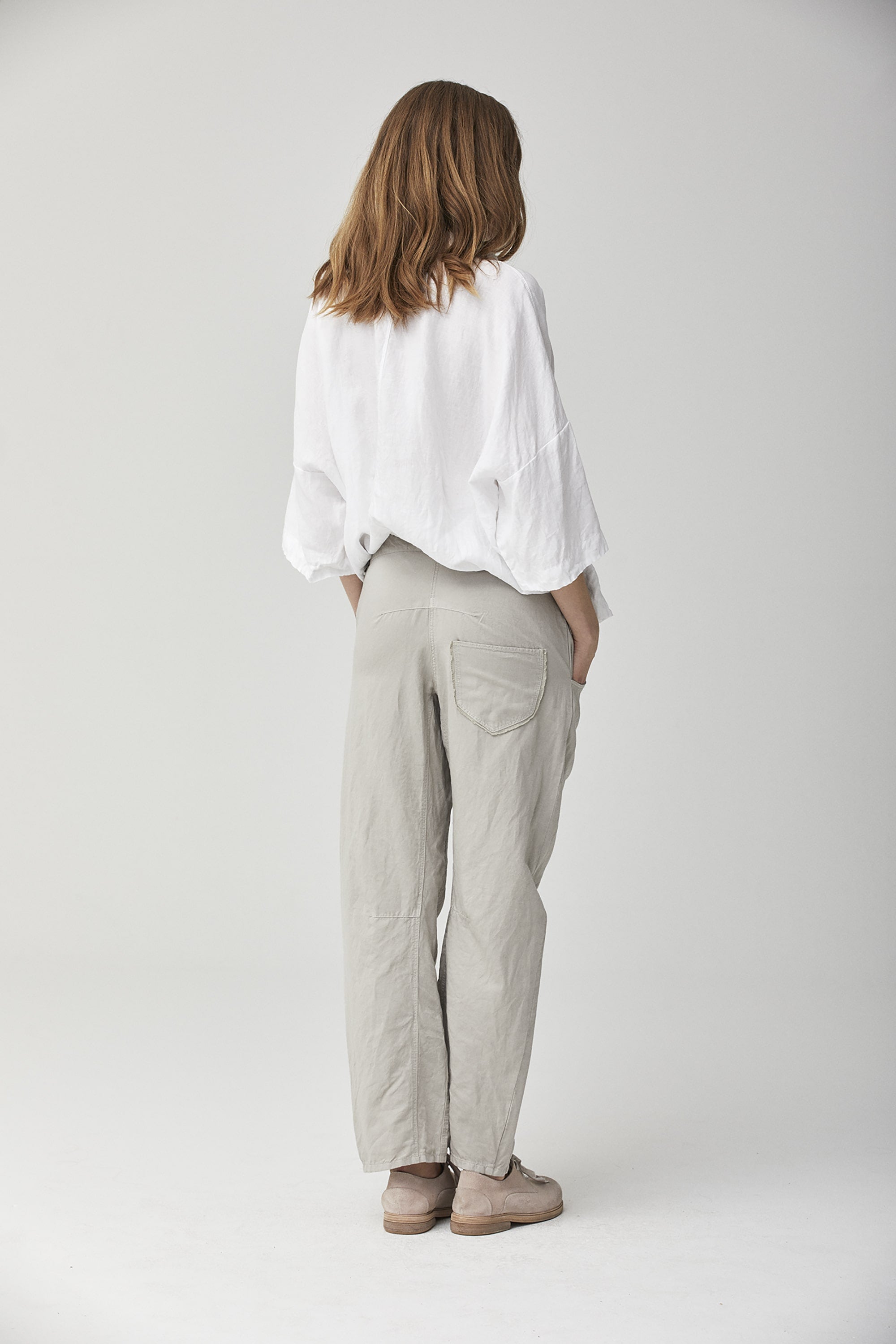 Cotton Linen Curved Pants