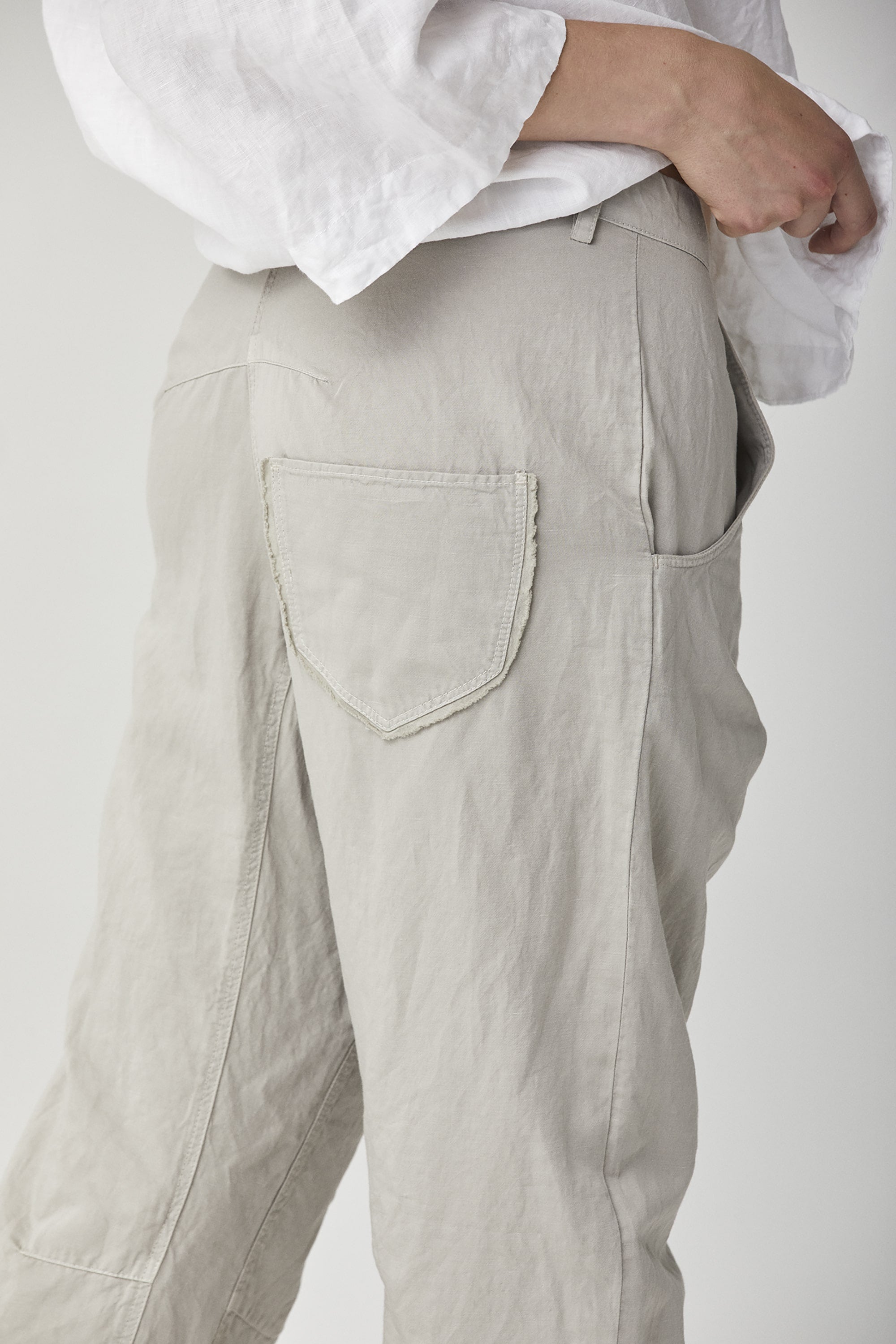 Cotton Linen Curved Pants