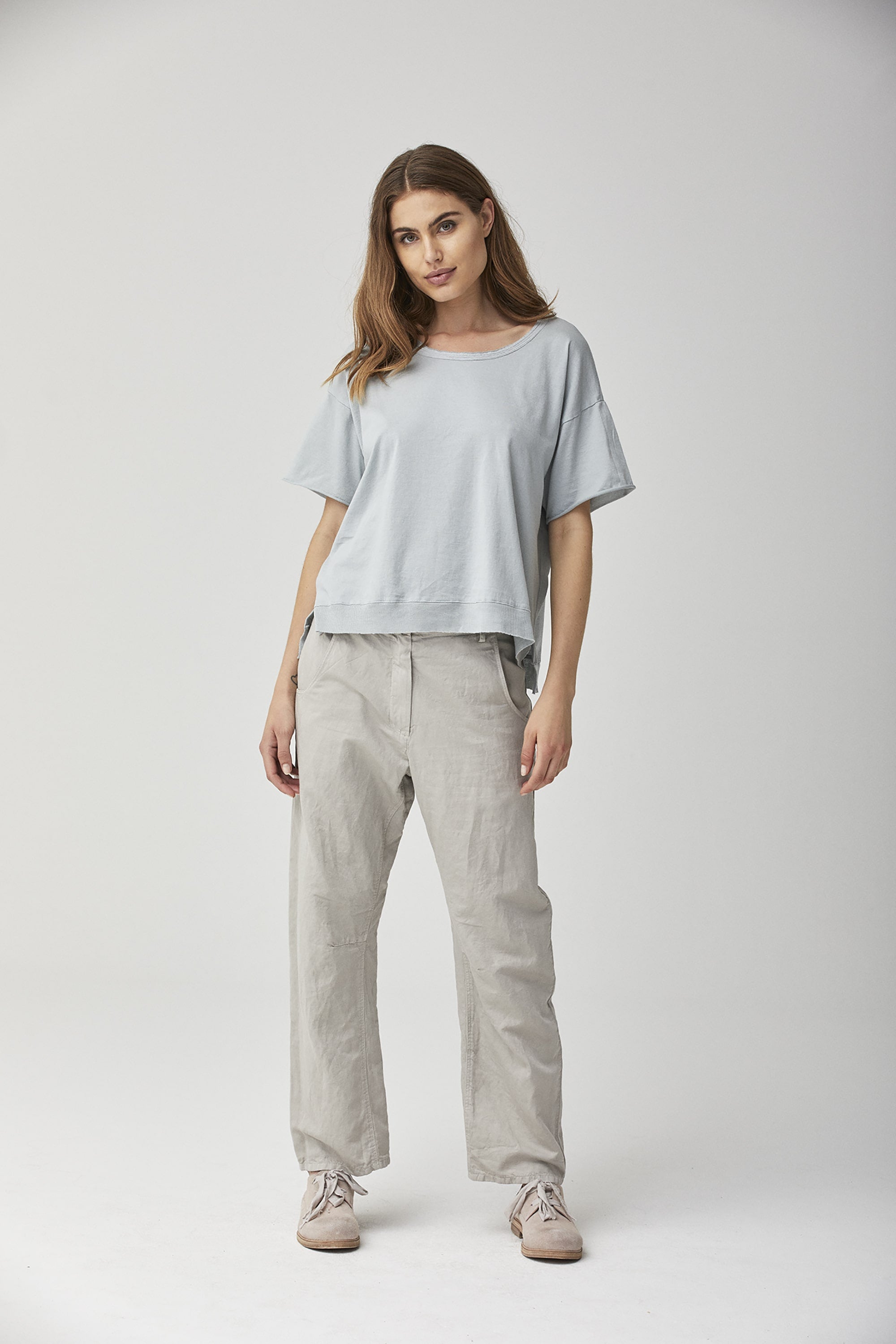 Cotton Linen Curved Pants