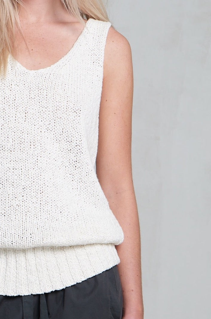 Cotton Linen Knit Top