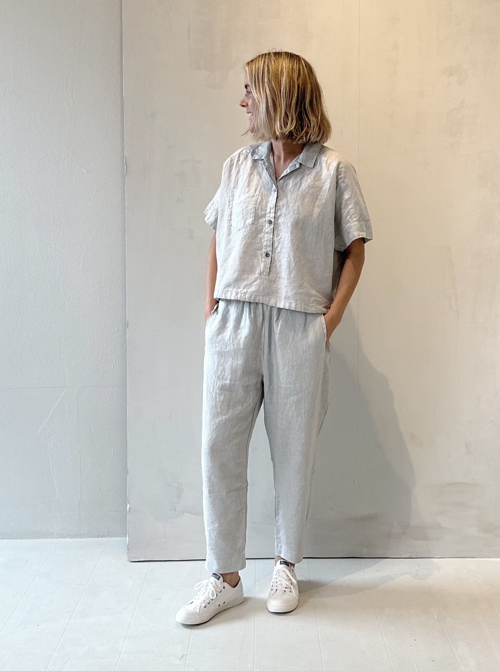 Linen Curved Pants
