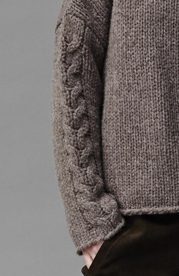 Wool Turtle Neck Cable
