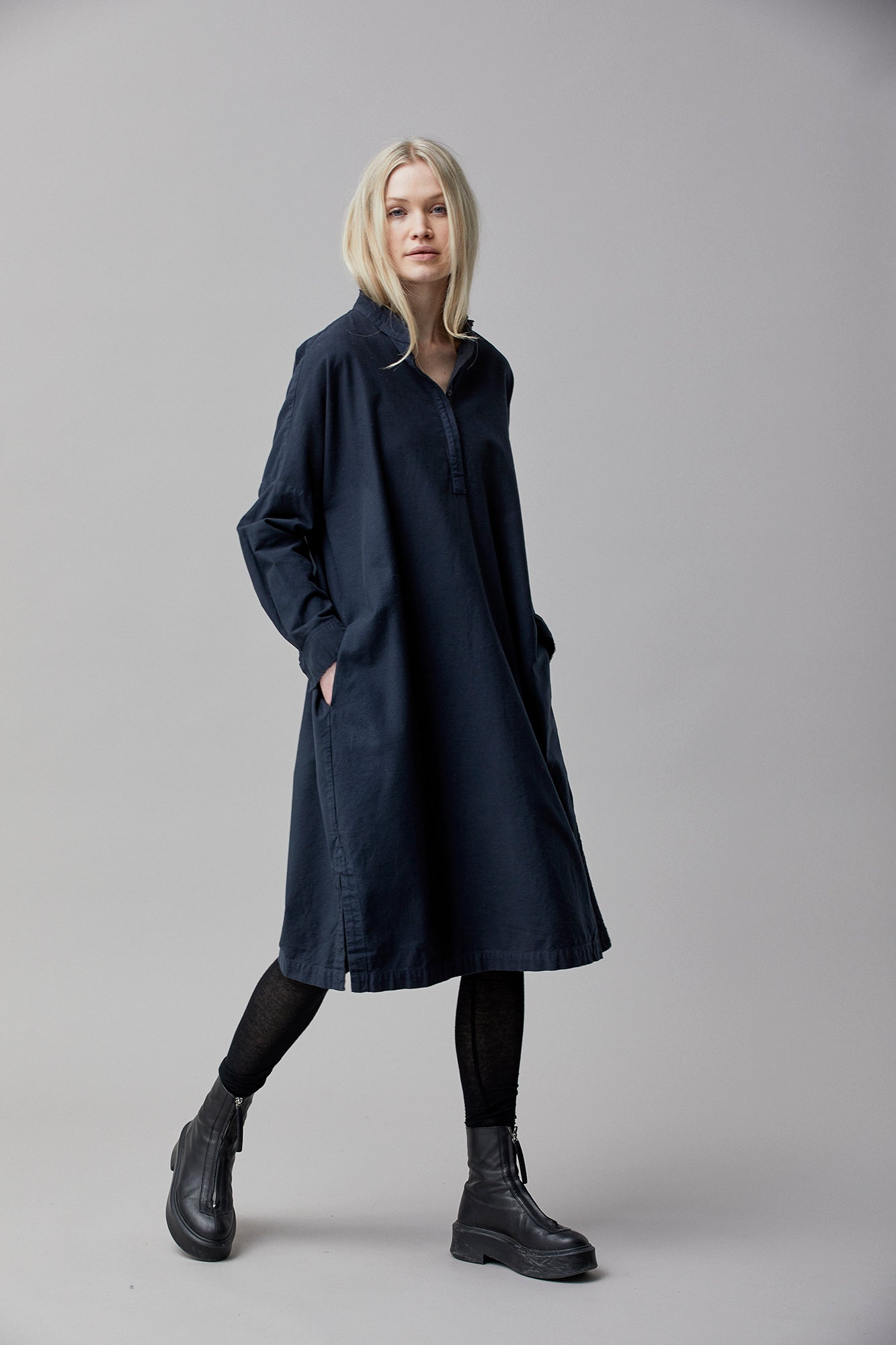 Light velvet oversize dress