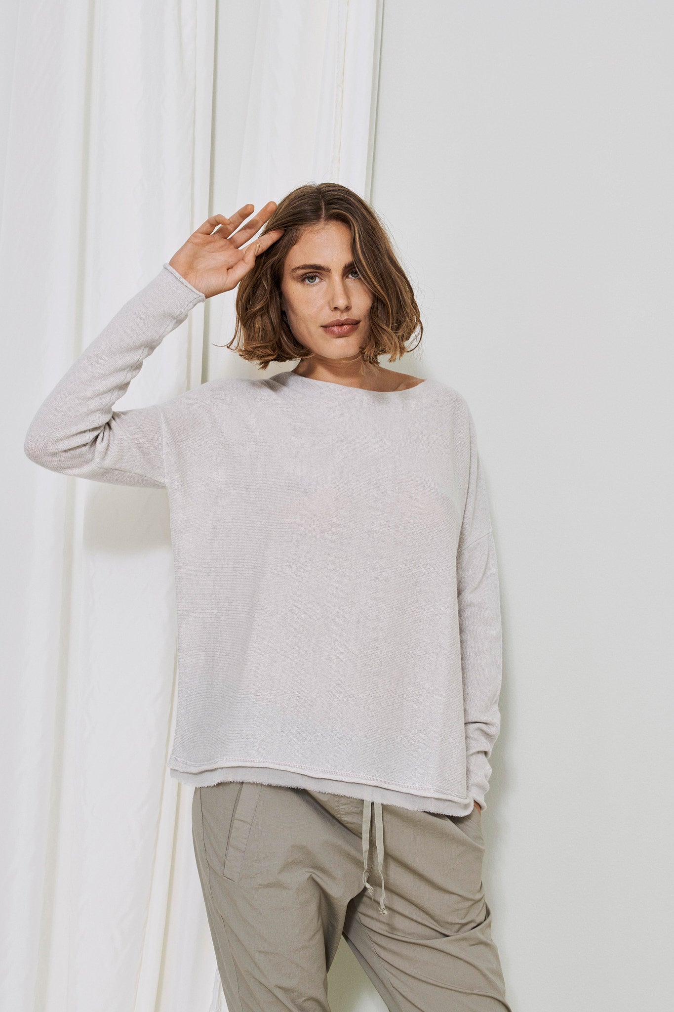 Cotton Tapered Pants