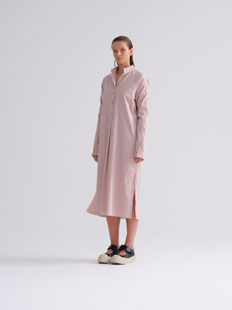 Cotton Stretch Button Dress