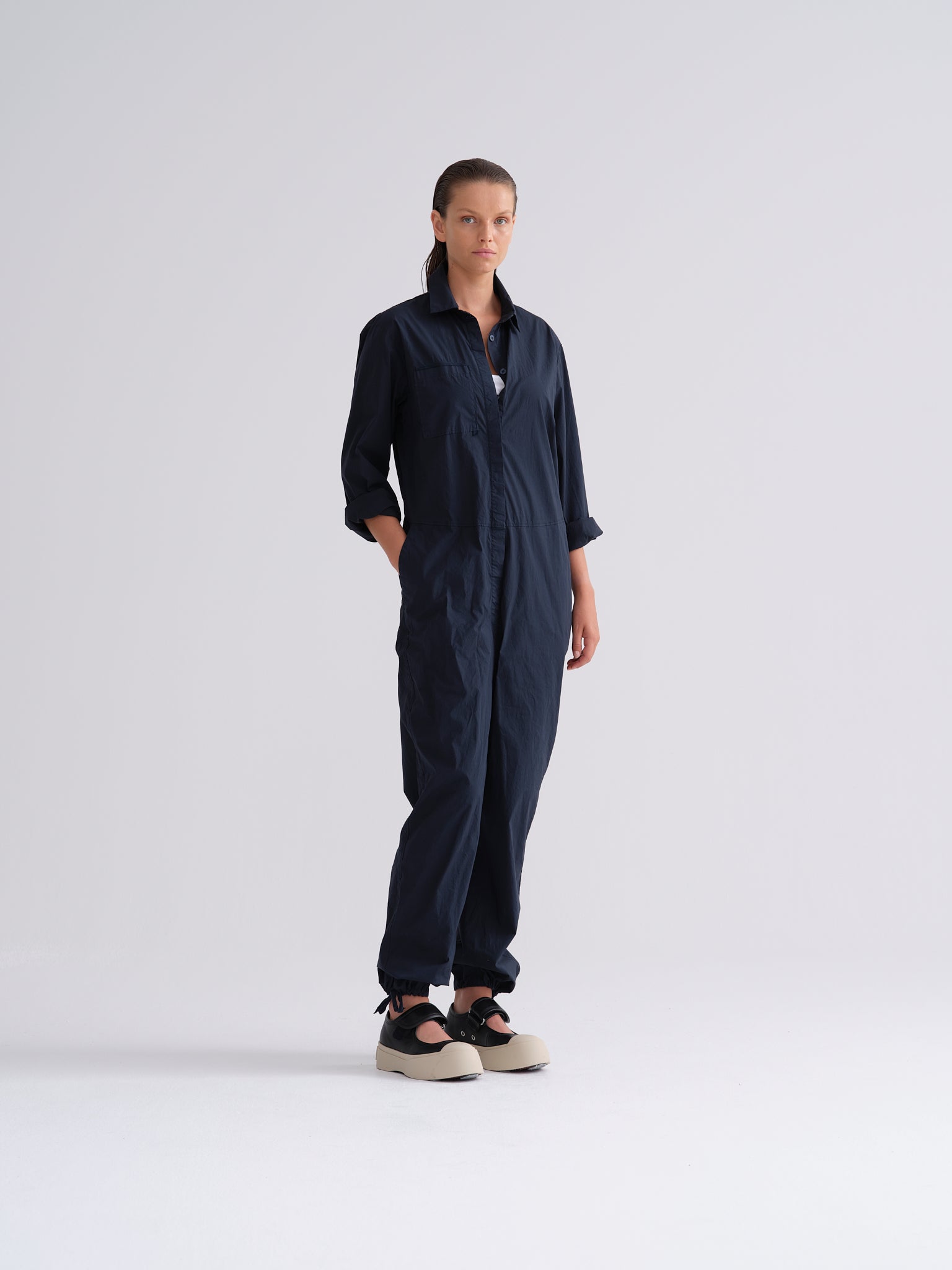 Cotton Stretch Jumpsuit