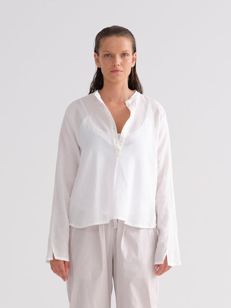 Gauze Cotton Button Down