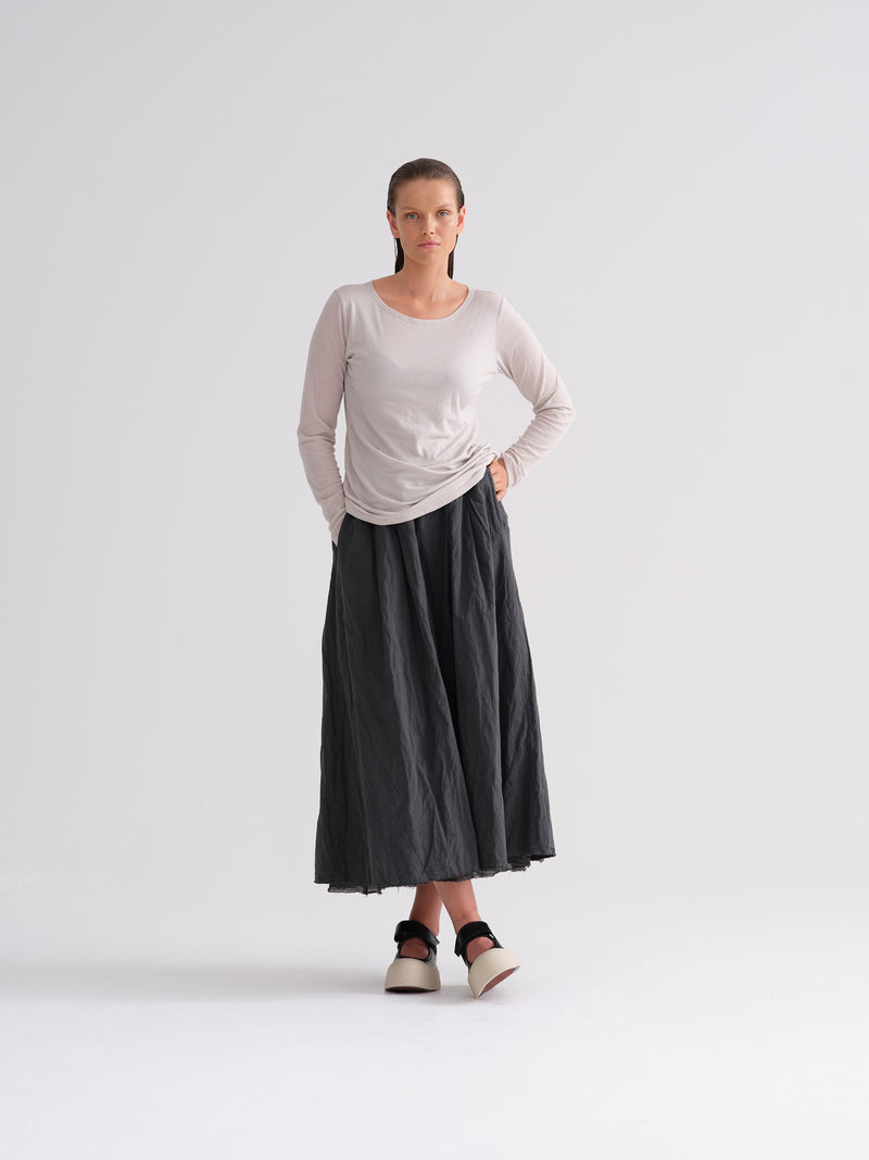 Crinkled Cotton Skirt