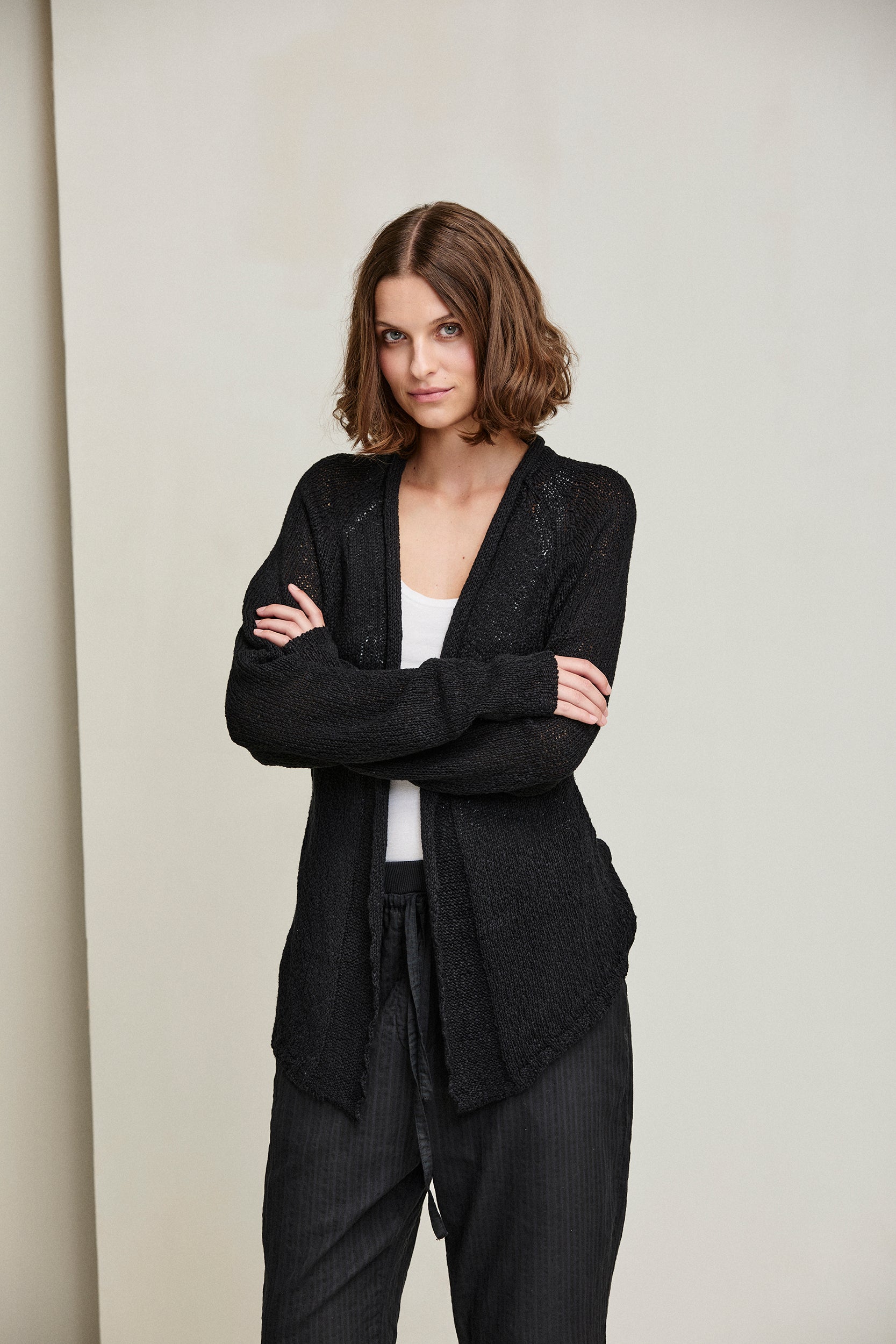 Cotton Linen Silk Cardigan