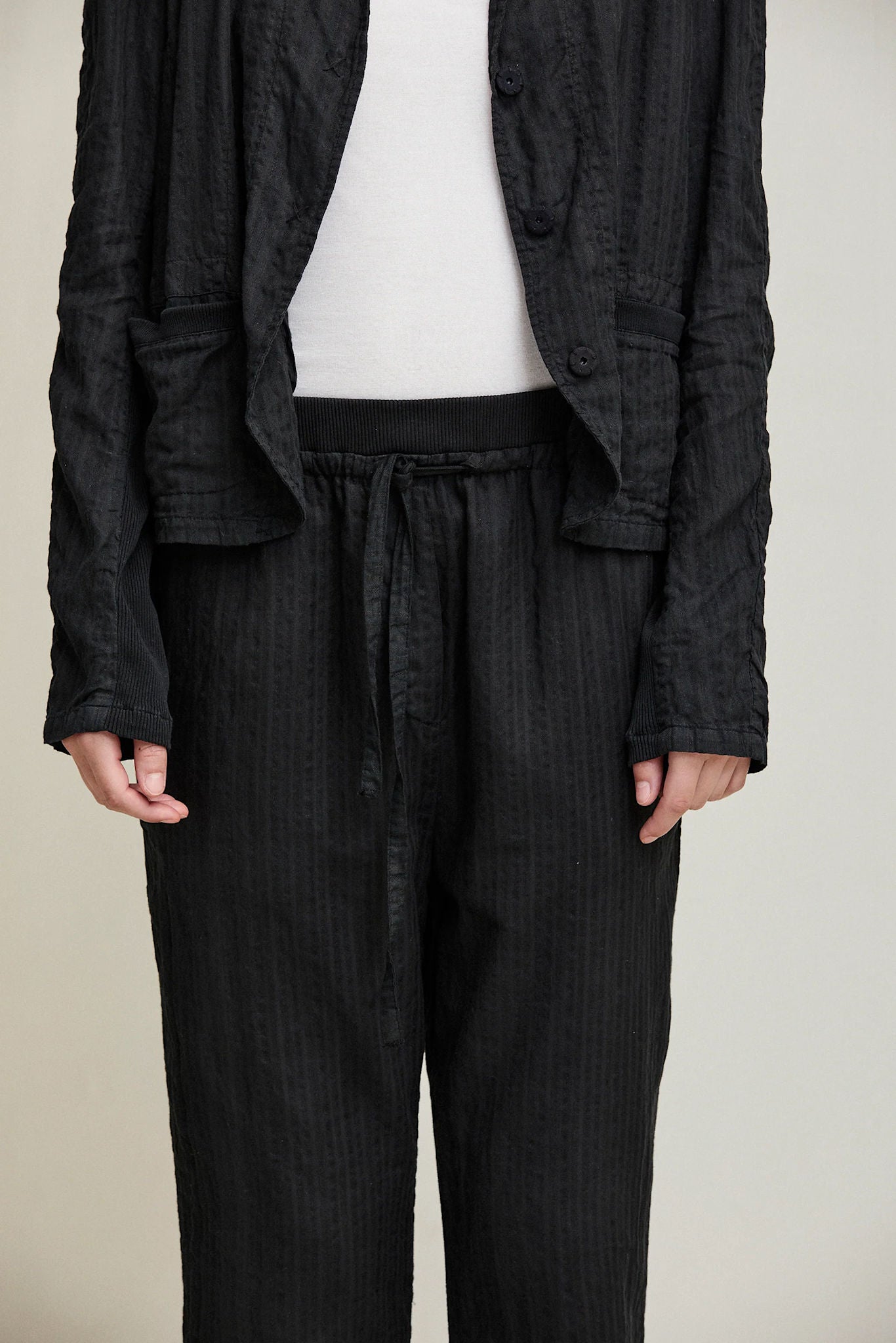 Crinkled Stripe Pants