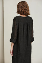 Linen Gauze Tuxedo Maxi Dress