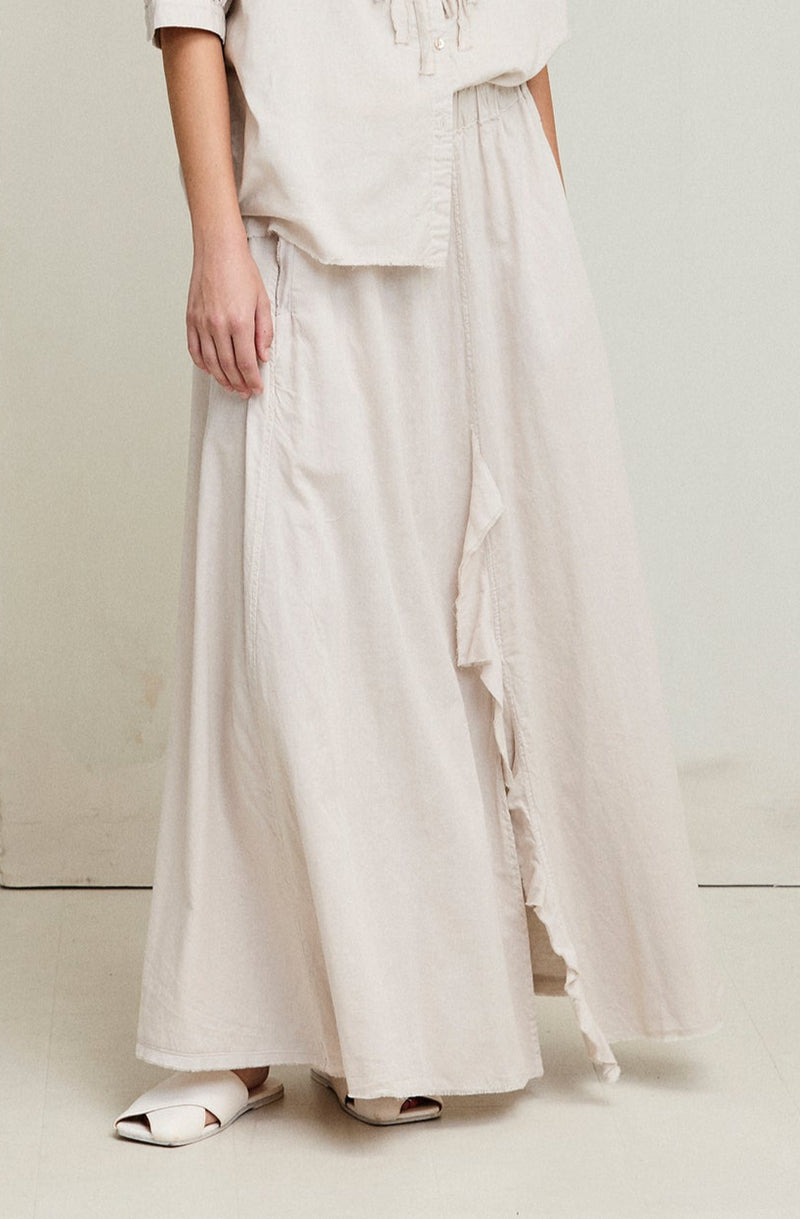 Cotton Voile Ruffled Skirt