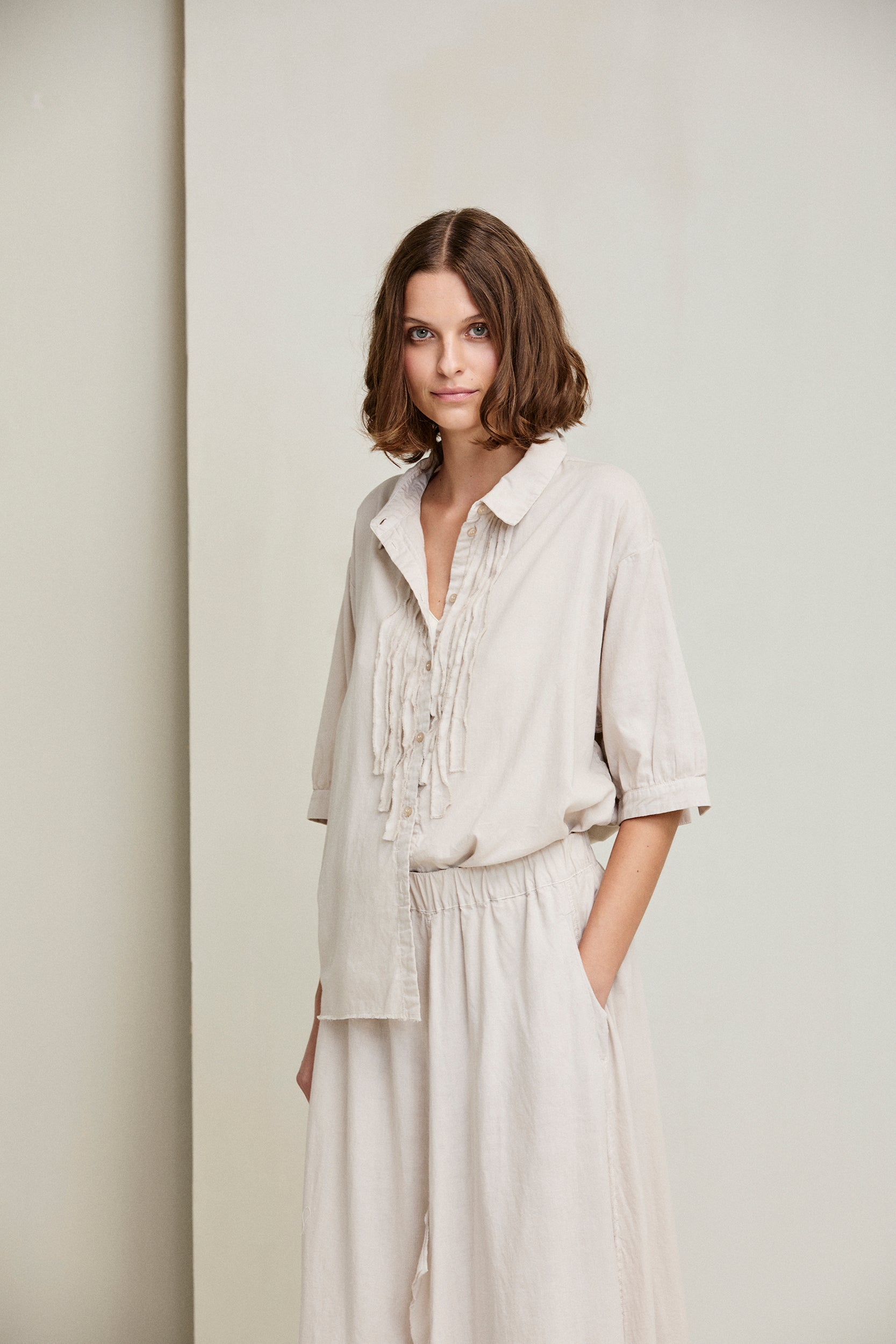 Cotton Voile Ruffled Skirt