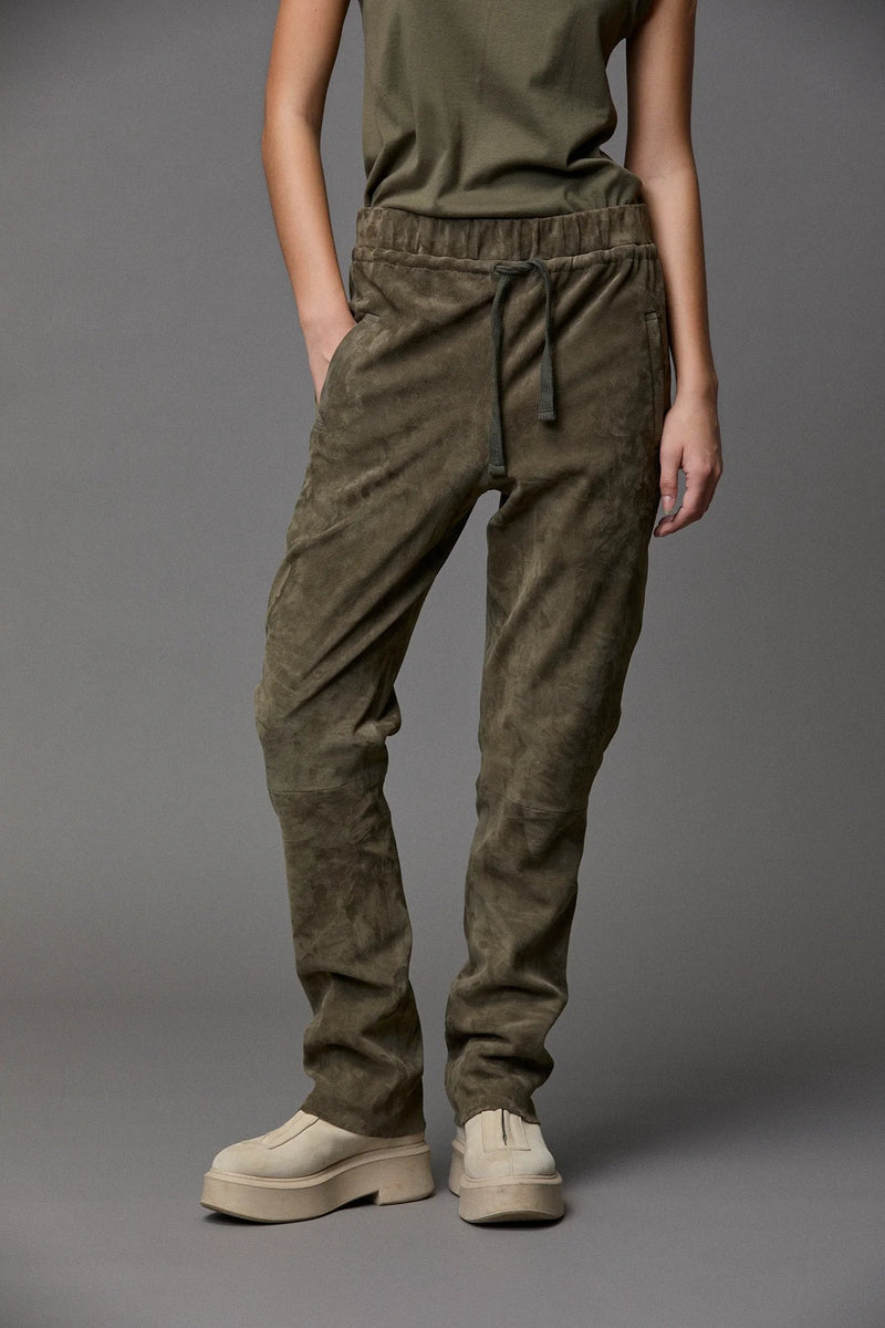 Suede Stretch Pants
