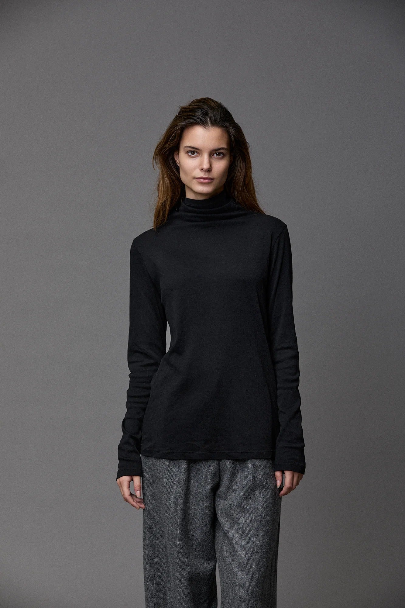 Cotton Rib Turtleneck
