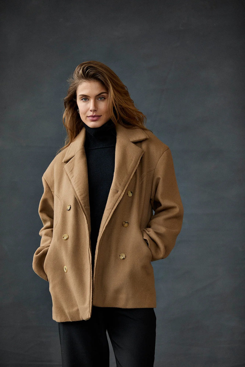 Cashmere Blend Short Coat