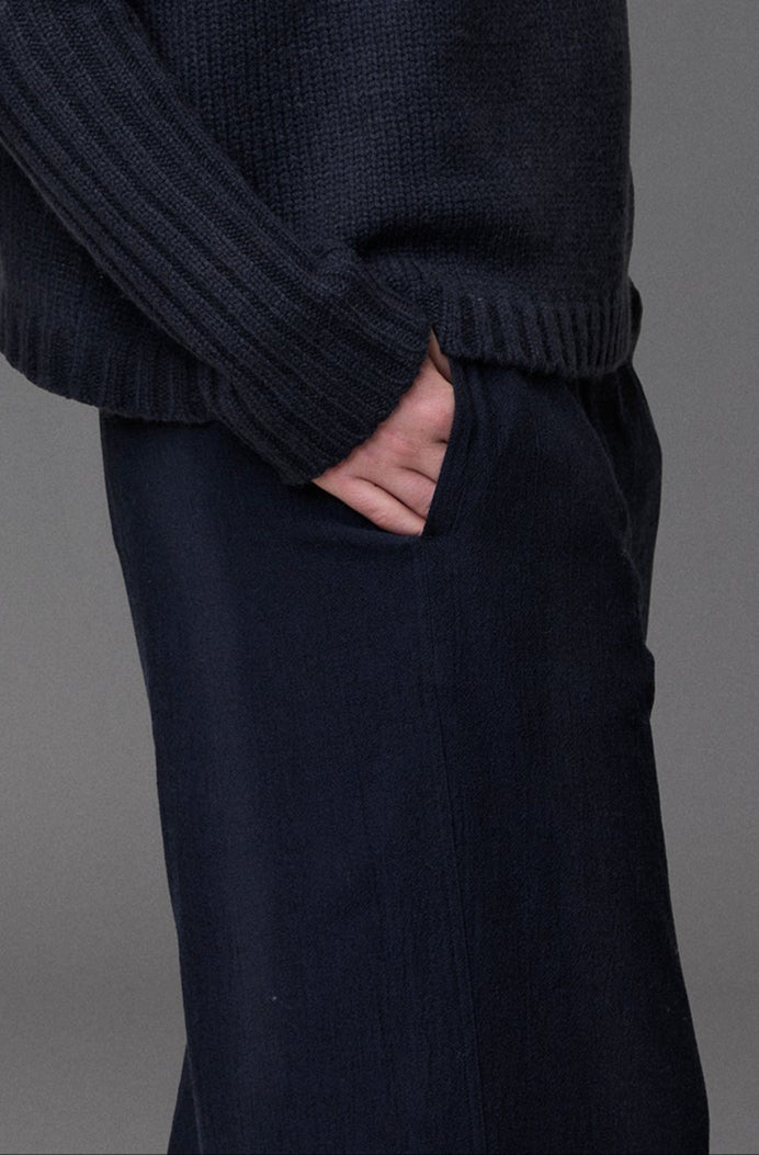 Light Herringbone Wide Pants