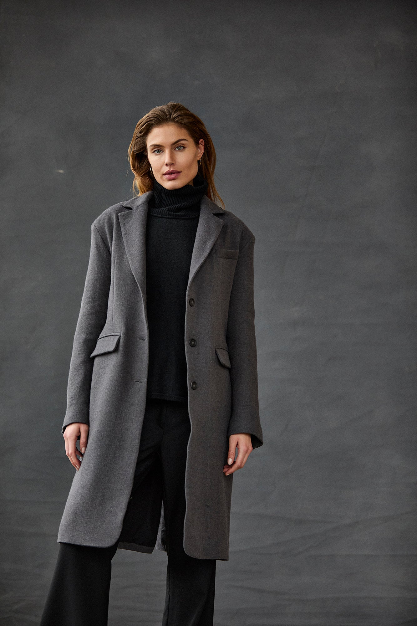 Wool Double Faced Classic Coat