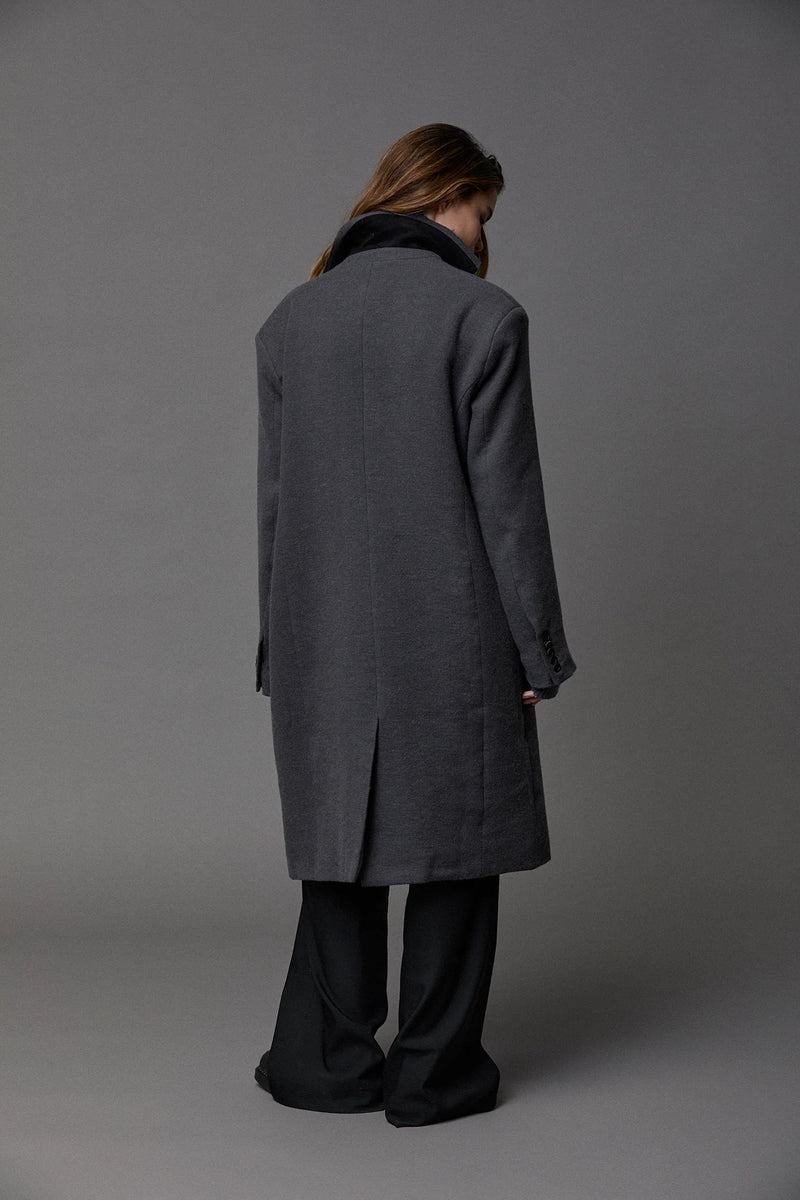Wool Double Faced Classic Coat