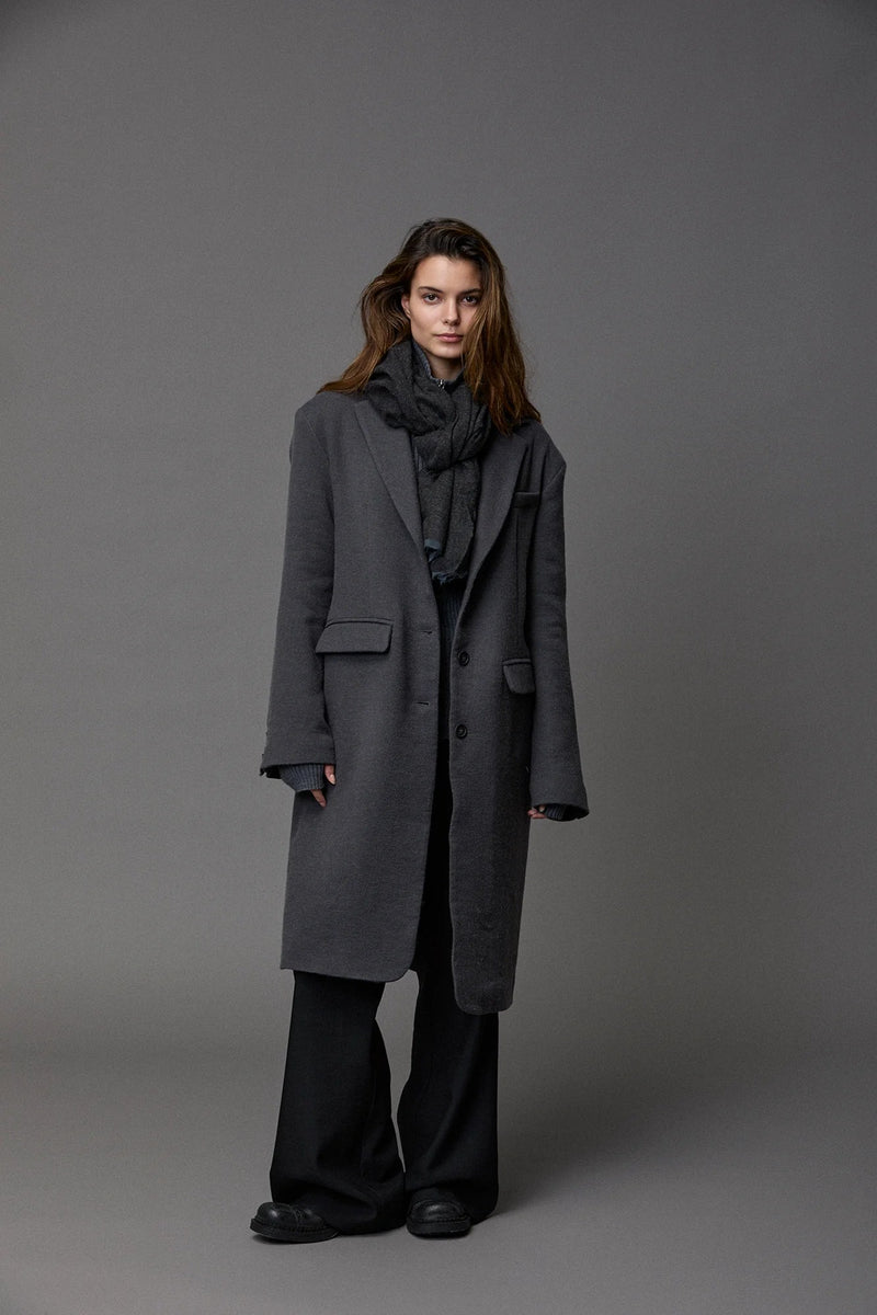 Wool Double Faced Classic Coat