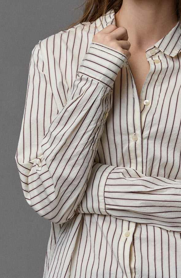 Striped Silk Cotton Classic Shirt