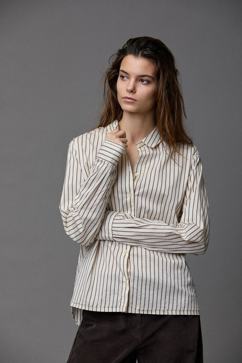Striped Silk Cotton Classic Shirt