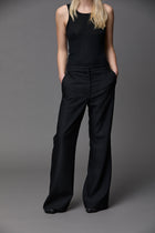 Wool Twill Flared Pants