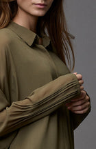 Silk Georgette PinTruck Oversize Shirt