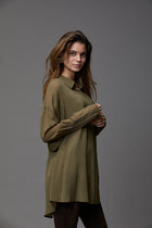 Silk Georgette PinTruck Oversize Shirt