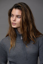 Cashmere Merino Zip Turtleneck