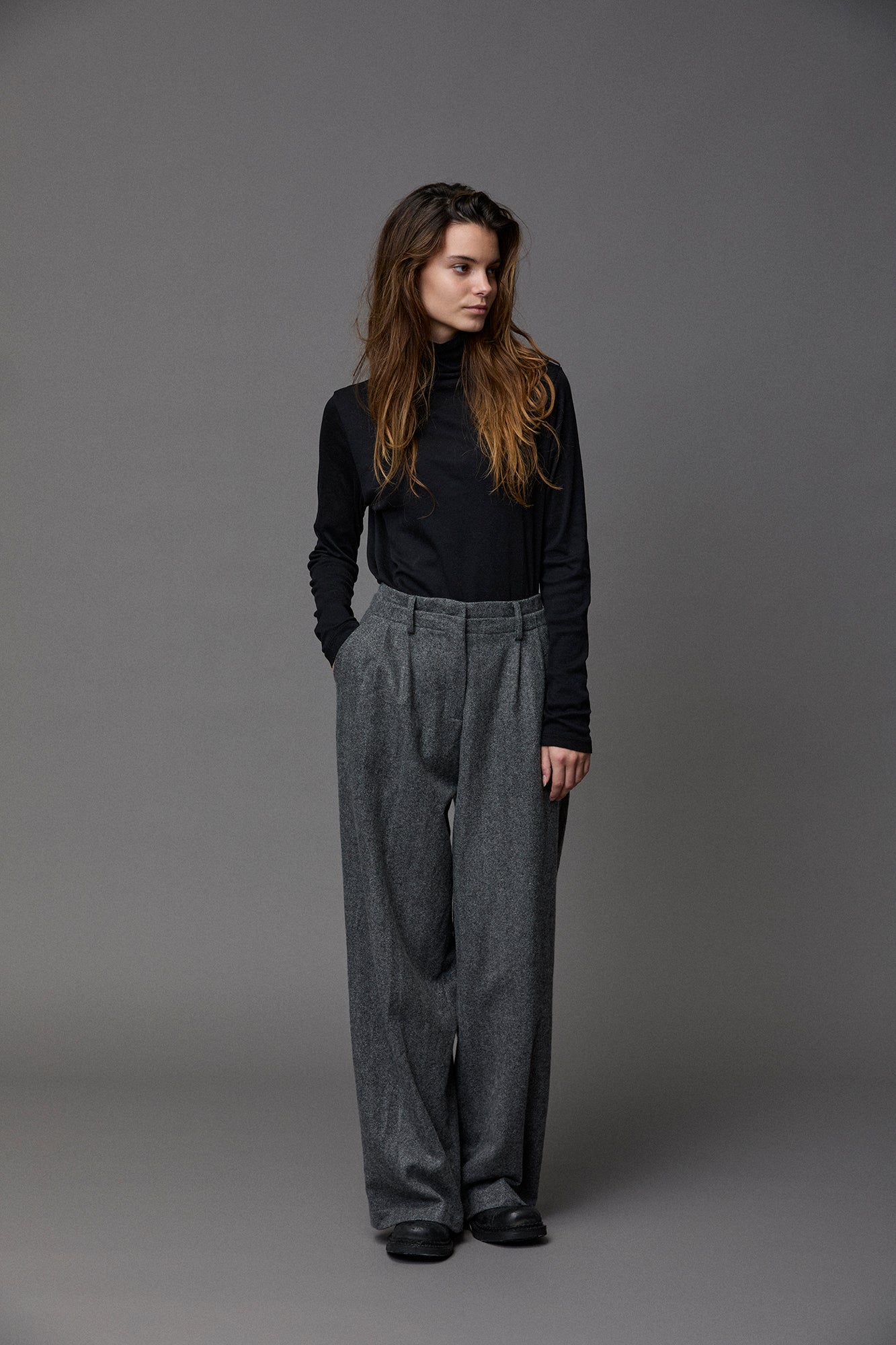 Cotton Rib Turtleneck