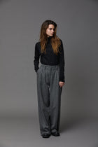 Wooly Herringbone Pants