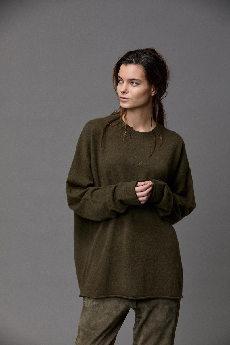 Cashmere Single Crew Neck