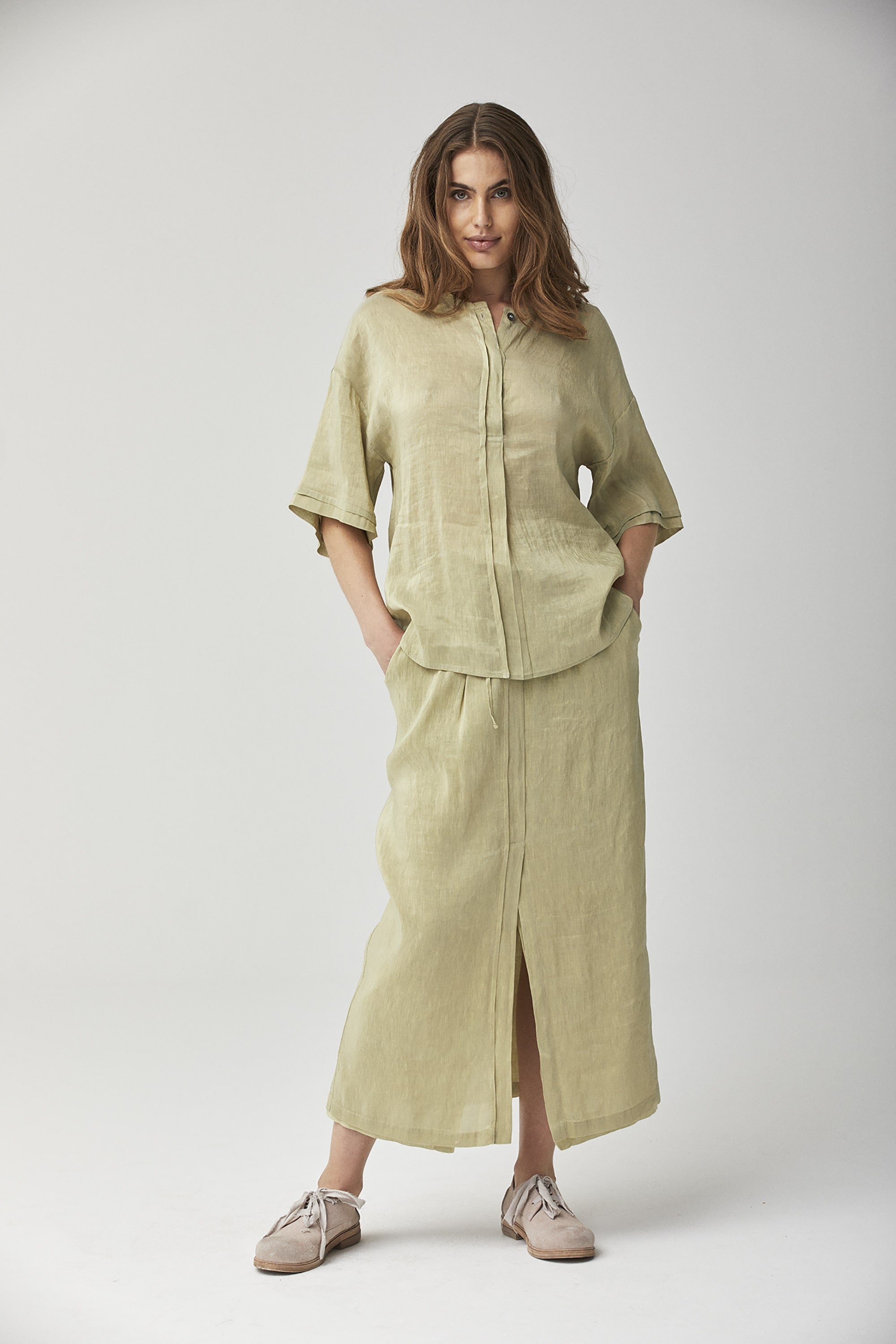 Linen Silk Skirt