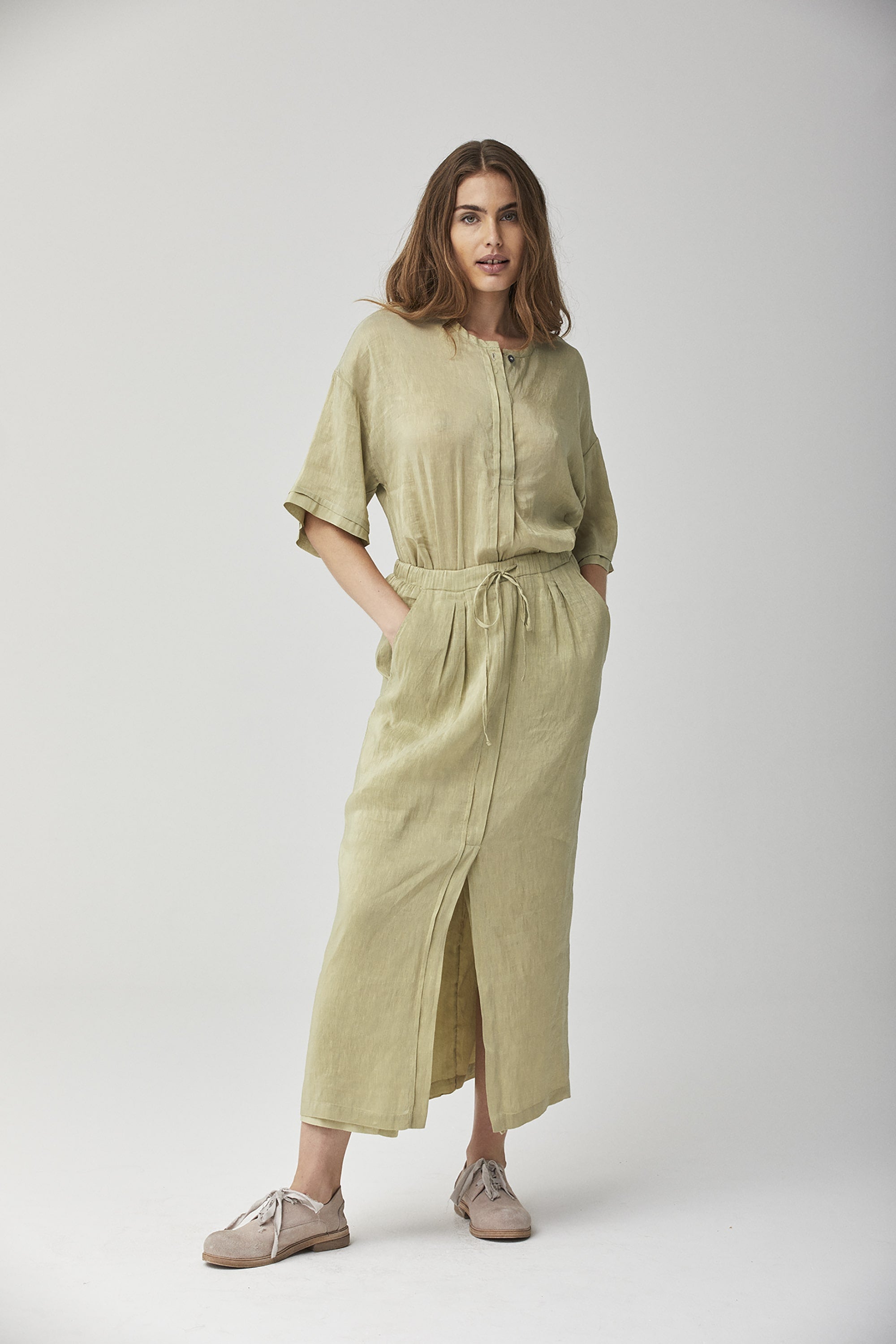 Linen Silk Skirt