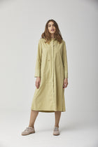Cotton Stretch Shirt Dress
