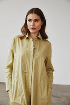 Cotton Stretch Shirt Dress