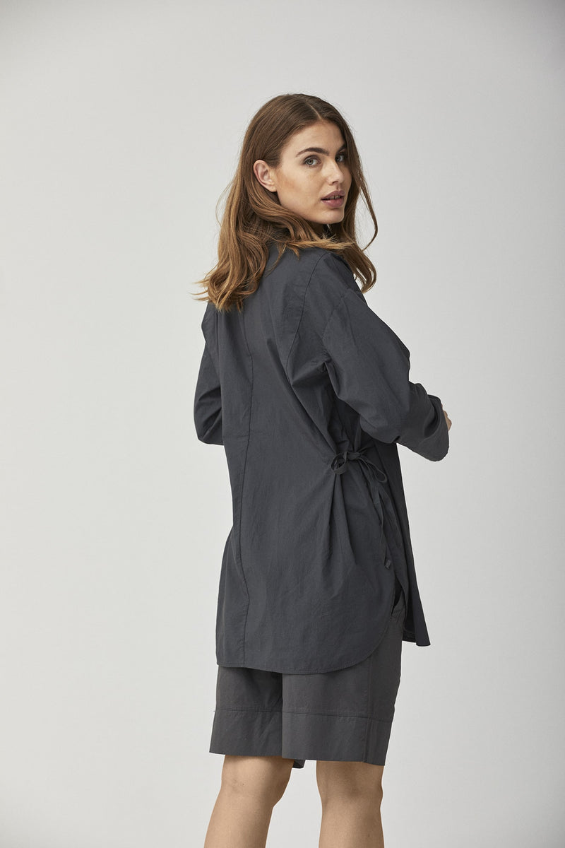 Cotton Stretch Tie Shirt