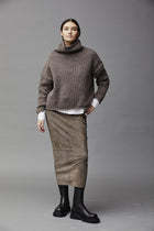 Wool Turtle Neck Cable