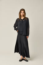 Silk Georgette Wide Shirt